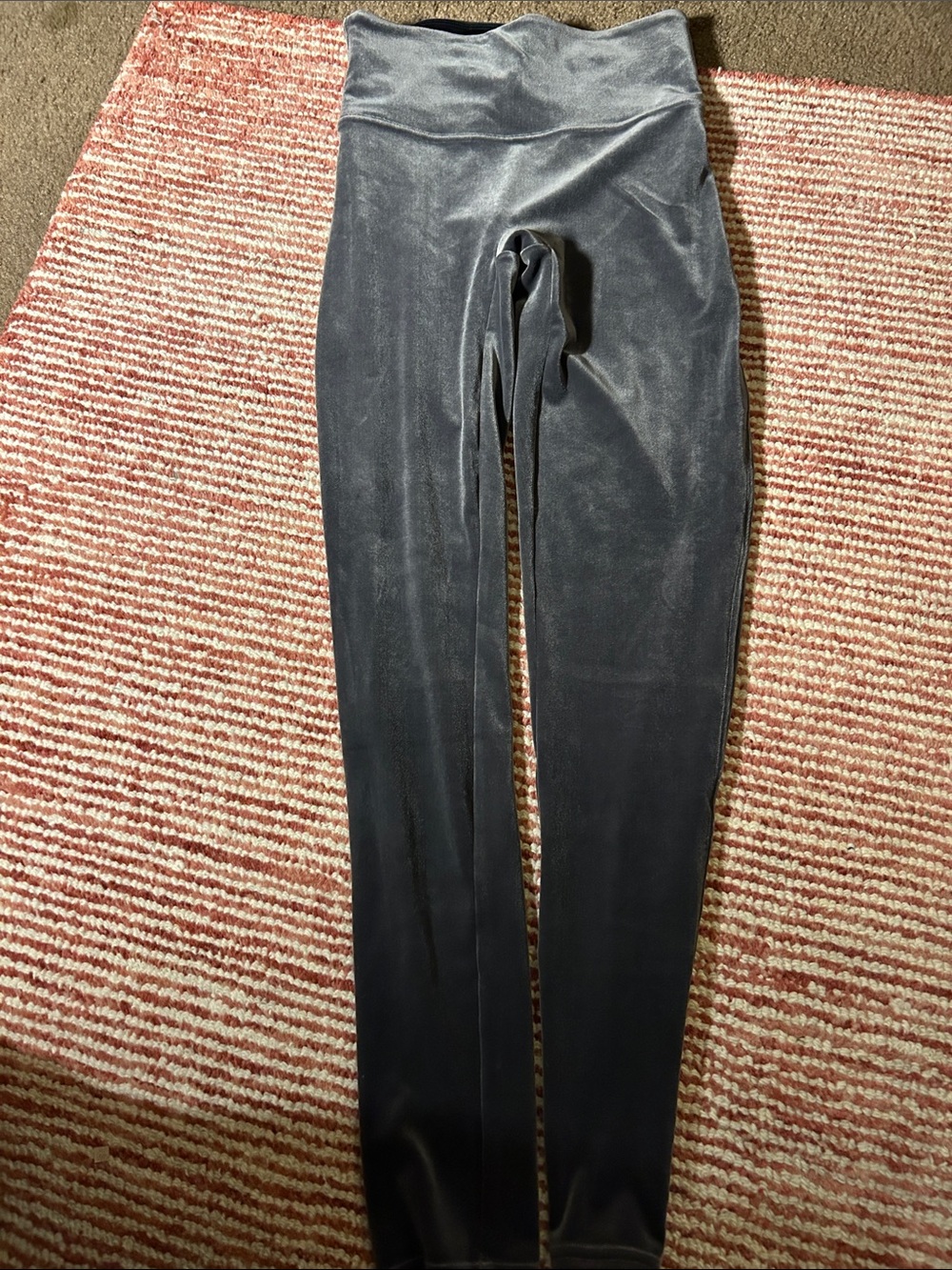 SPANX Black Velvet High-Waist Leggings